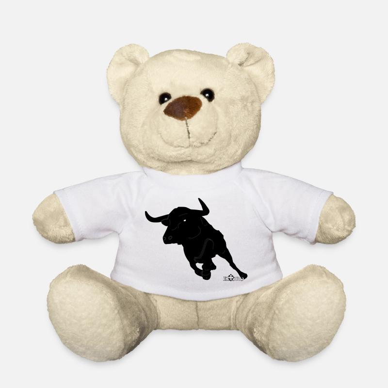 taureau en course - Nounours - blanc