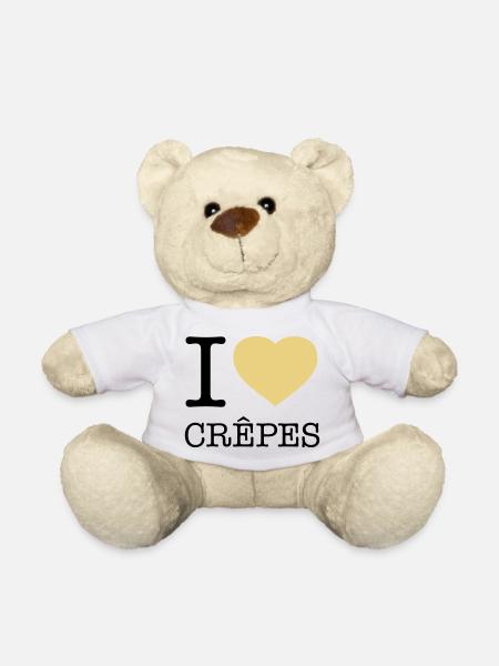 I LOVE CREPES Pfannkuchen - Teddy - Weiß