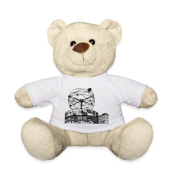 World Clock - Teddy Bear - white - Front