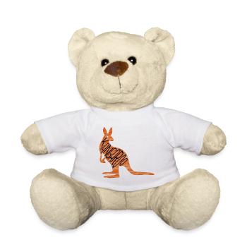 Kangaroo - Australia - Geschenkidee - Tshirt - Teddy - Weiß - Vorne