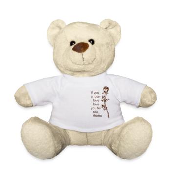 rose - Nounours - blanc - Devant