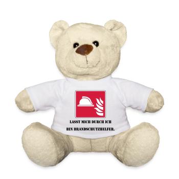Lasst mich durch ich bin Brandschutzhelfer - Teddy - Weiß - Vorne