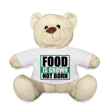 Veganer Vegetarier Spruch Motto Prvokation - Teddy - Weiß - Vorne