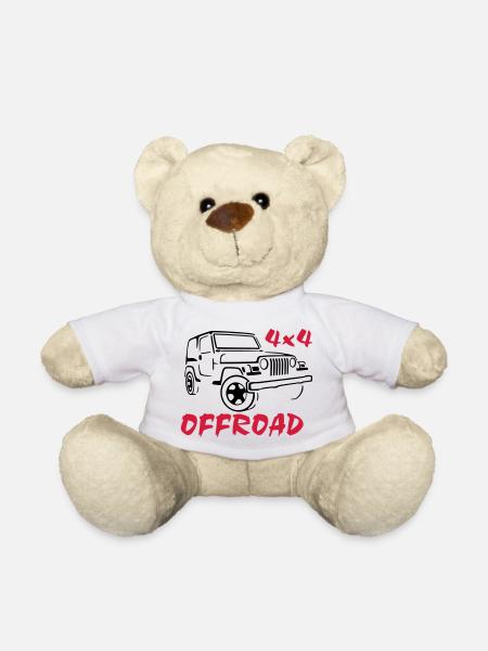 4x4 offroad jeep wrangler - Teddy Bear - white