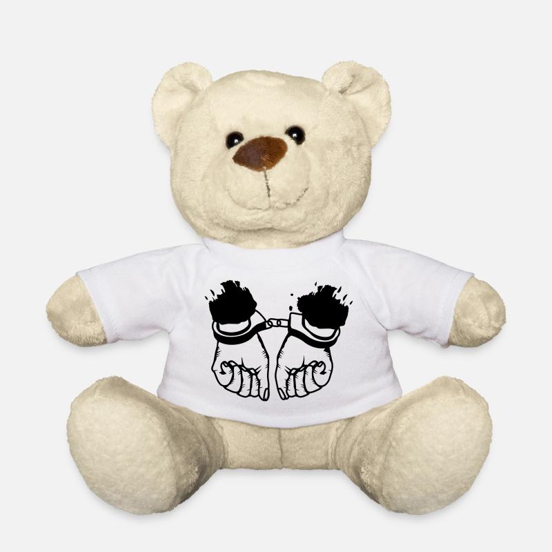 Hände und Handschellen - Teddy - Weiß