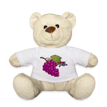 Trauben-Superheld! - Teddy - Weiß - Vorne