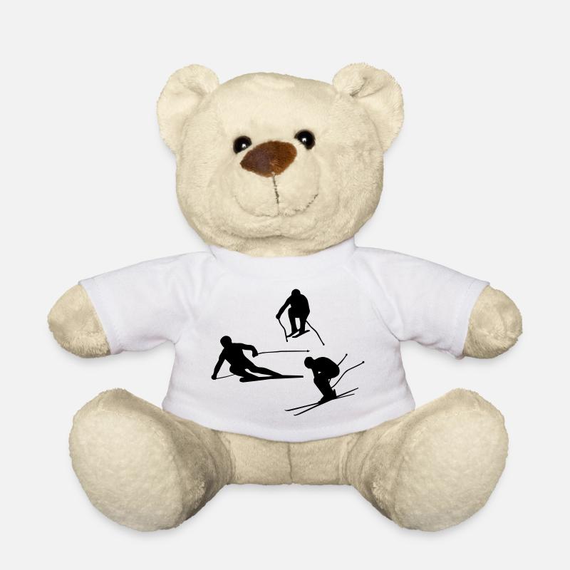 Skifahrer - Teddy - Weiß