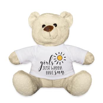 Girl Power Design Inspirierende Sonne - Teddy - Weiß - Vorne