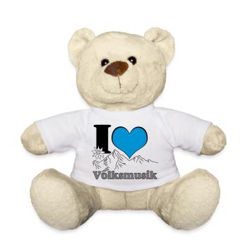 Volksmusik , Volksfest , Fun Shirt , Bayern (25) - Teddy - Weiß - Vorne