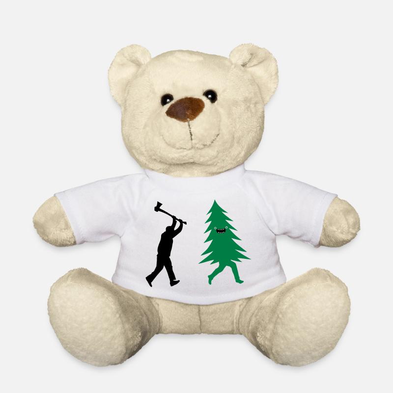 Lustiger Weihnachtsbaum vom Holzfäller Gejagt com - Teddy - Weiß