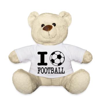 i love football with ball - Teddy - Weiß - Vorne
