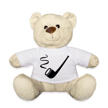pfeife rauchen raucher geschenk - Teddy - Weiß - Vorne