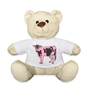 Kuh Rind Milchkuh rosa Bauernhof - Teddy - Weiß - Vorne