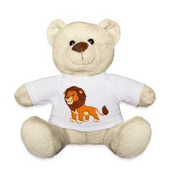 Lion - King of the Beasts - Teddy Bear - white - Front