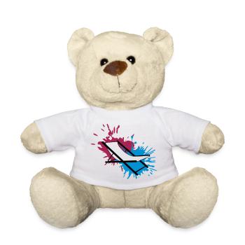 beach chair color splash drops blobs liegestu - Teddy Bear - white - Front