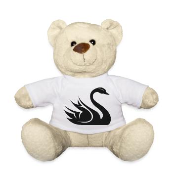 Swan Symbol Illustration Water Lake Nature Animal - Teddy Bear - white - Front