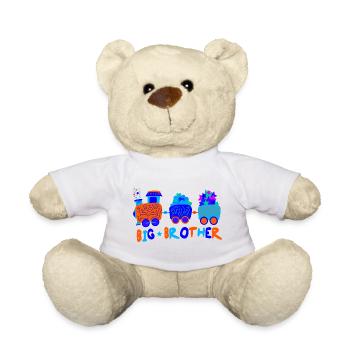 Zug Shirt ● Grosser Bruder ● Geschenk - Teddy - Weiß - Vorne