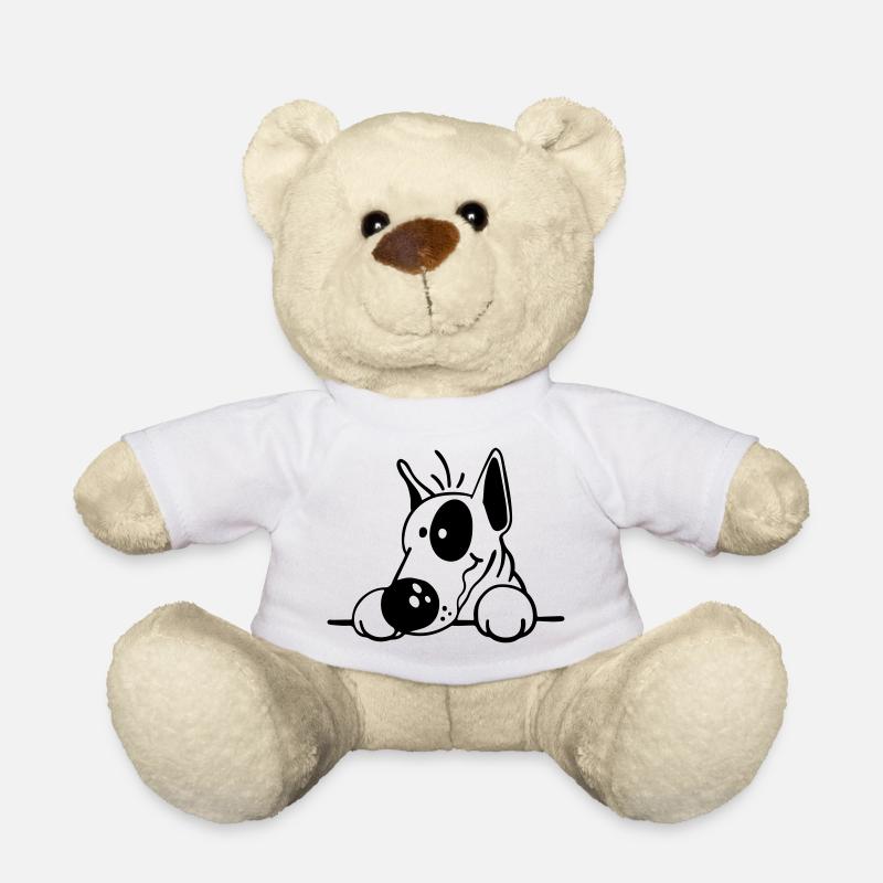 The Bull Terrier - Teddy Bear - white