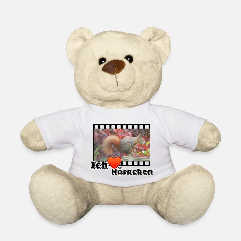 Liebe Tierfreund Eichhoernchen Tiere Spruch - Teddy - Weiß