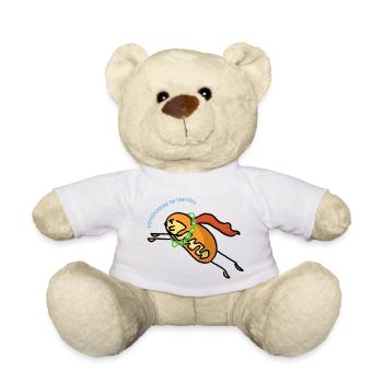 POWERHOUSE of the Cell, Mitochondria, Biology Arty - Teddy Bear - white - Front