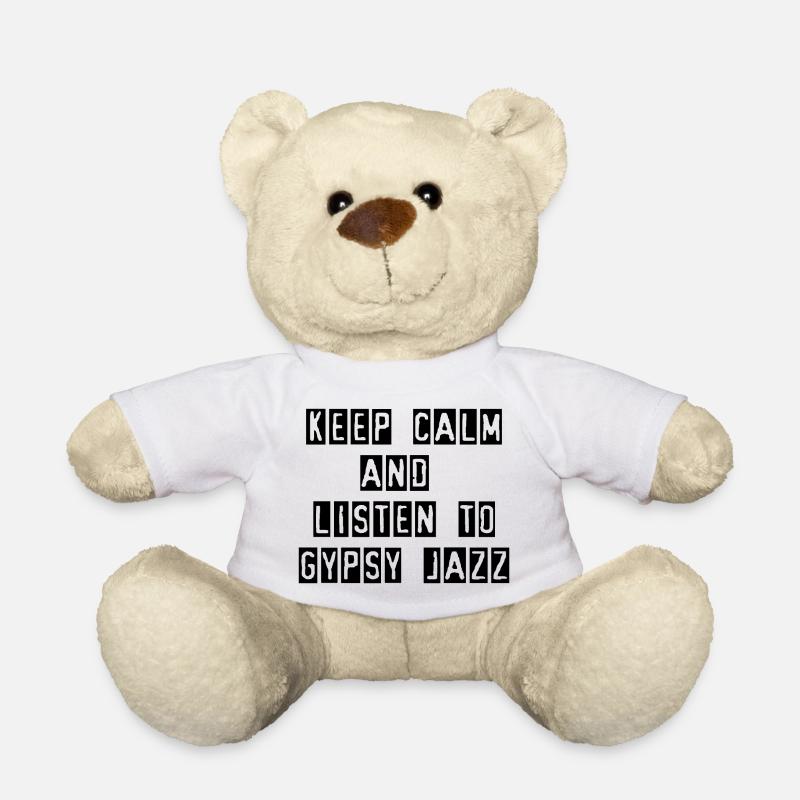 Keep calm and listen to gypsy jazz - Nounours - blanc