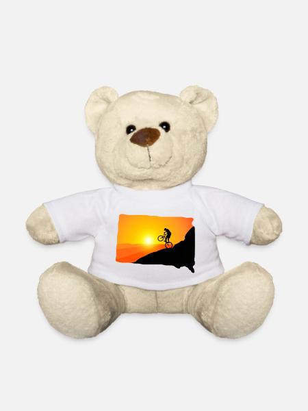 Downhill MTB mountain bike mountain bike mountains - Teddy Bear - white