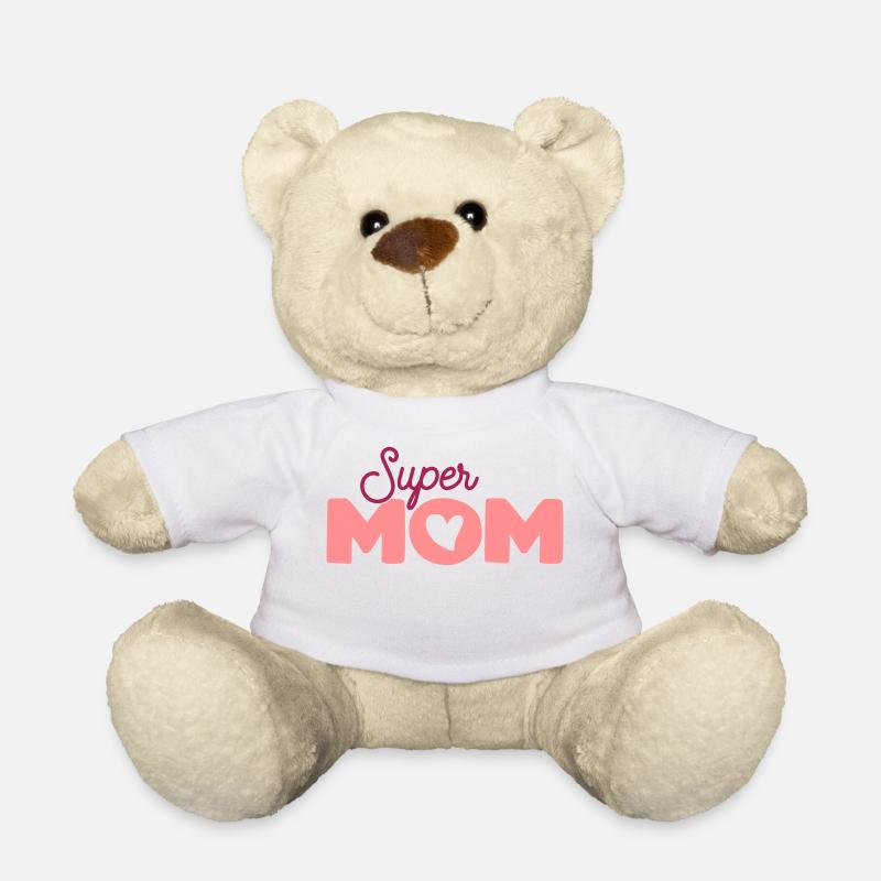 Super Mama. - Teddy - Weiß