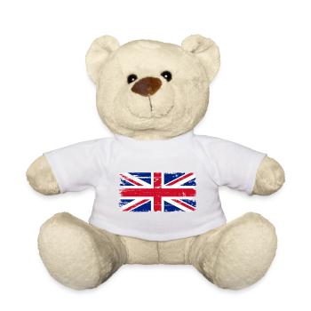 Uk Grunge Flag, Uk Flag, Grande-Bretagne, en détresse - Nounours - blanc - Devant