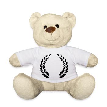 Conception de couronne de laurier - Nounours - blanc - Devant