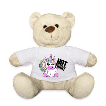 Licorne, pas drôle. Ce n'est pas drôle. - Nounours - blanc - Devant