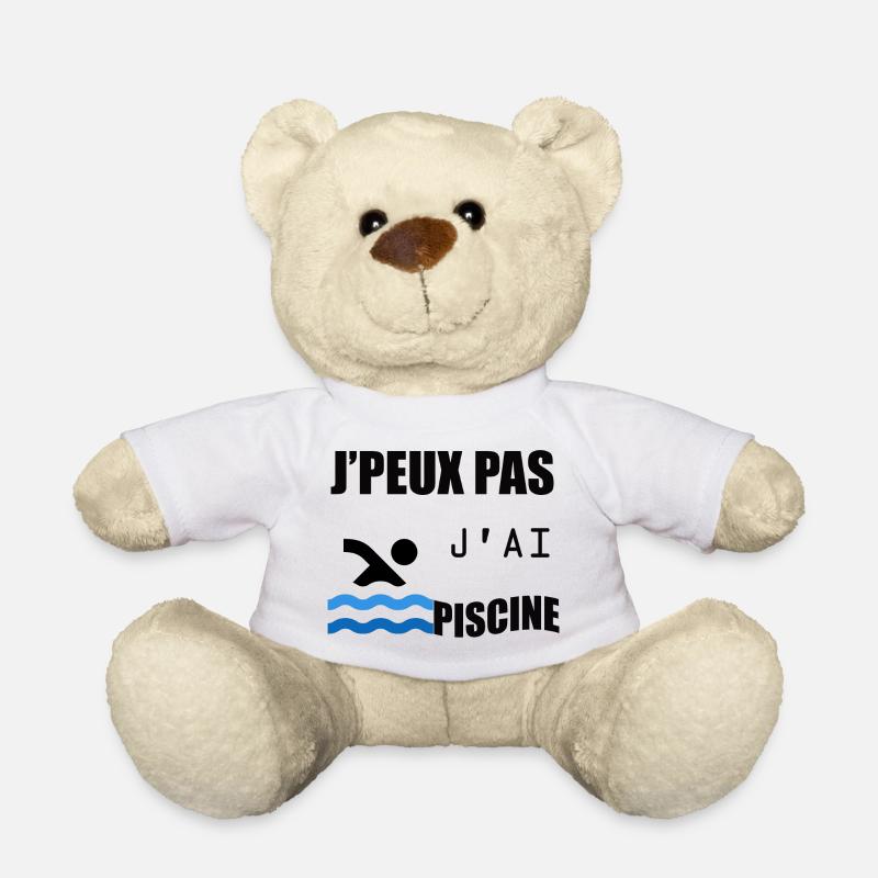 Humour piscine - Nounours - blanc