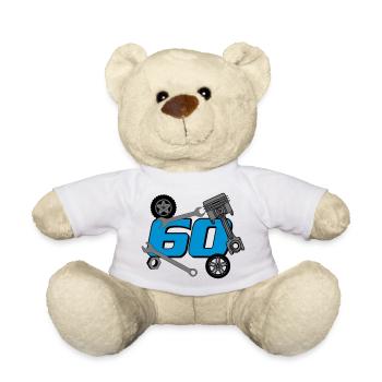 60th birthday, screwdriver ./+ - Teddy Bear - white - Front