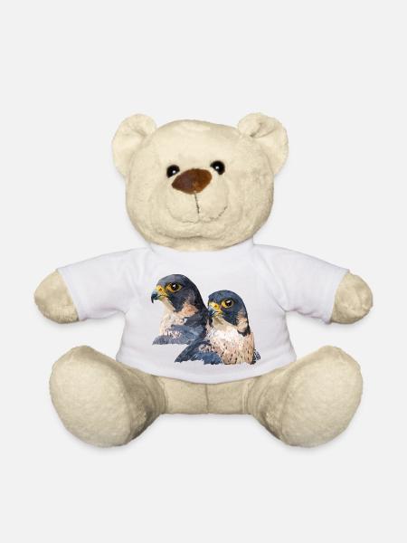 Peregrine falcon - Teddy Bear - white