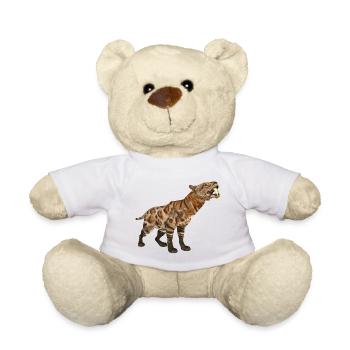Saber-toothed cat Smilodon - Teddy Bear - white - Front
