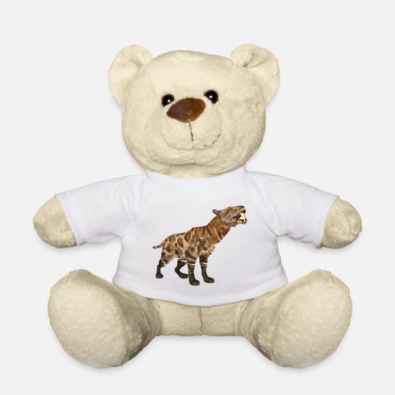 Säbelzahnkatze Smilodon - Teddy - Weiß