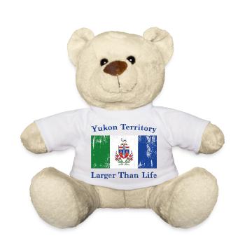 Drapeau du Yukon - Plus grand que nature - Nounours - blanc - Devant
