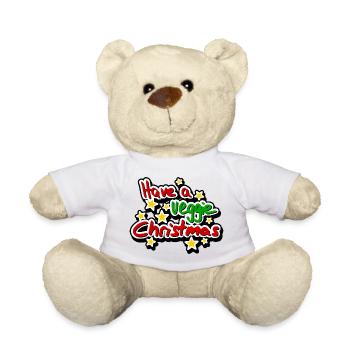 Have a veggie Christmas - Teddy Bear - white - Front
