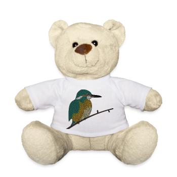 kingfisher - Teddy Bear - white - Front