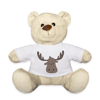 Funny gifts for children with small moose - Teddy Bear - white - Front