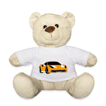 Auto sports car - Teddy Bear - white - Front