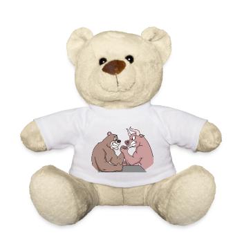 Stocks et bourse un cadeau pour les hommes d'affaires - Nounours - blanc - Devant
