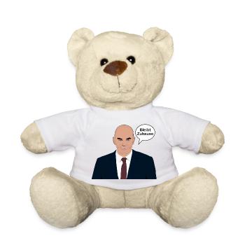 Alain Berset Says Stays Home - Teddy Bear - white - Front
