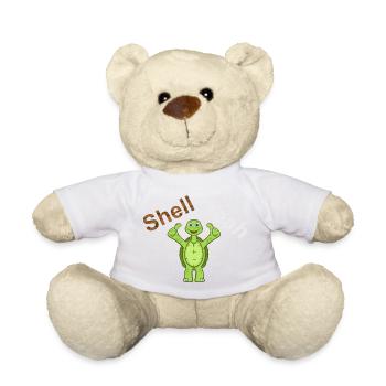 Shell Yeah Tortoise Turtle - Teddy Bear - white - Front
