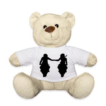 Bikercouple couple super sportif couple moto - Nounours - blanc - Devant
