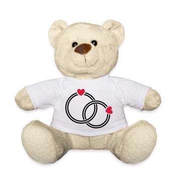wedding rings - Teddy Bear - white - Front