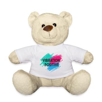 T-Shirt positive Vibration. - Teddy - Weiß - Vorne