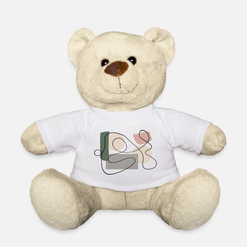 Line Art Formen - Teddy - Weiß