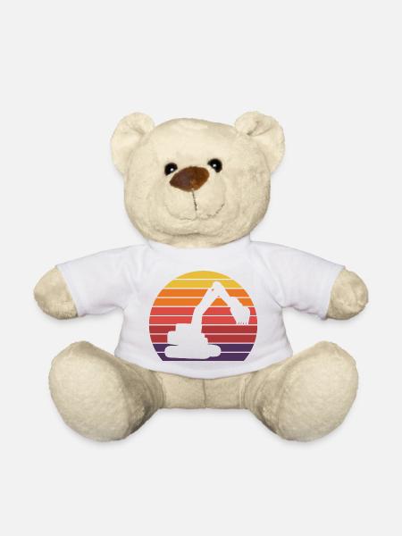 excavator - Teddy Bear - white