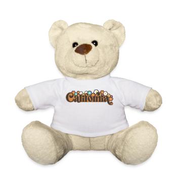 California Retro Style with Flowers - Nounours - blanc - Devant