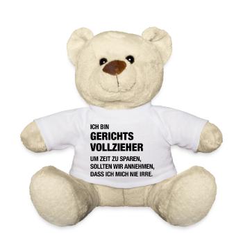 Ich bin Gerichtsvollzieher, ich irre mich nie! - Teddy - Weiß - Vorne